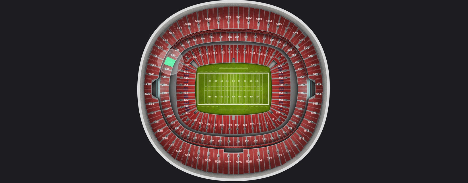 Seat view from Club