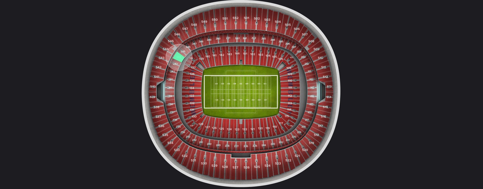 Seat view from Club