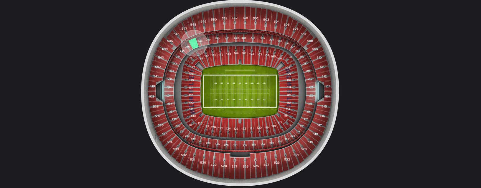 Seat view from Club