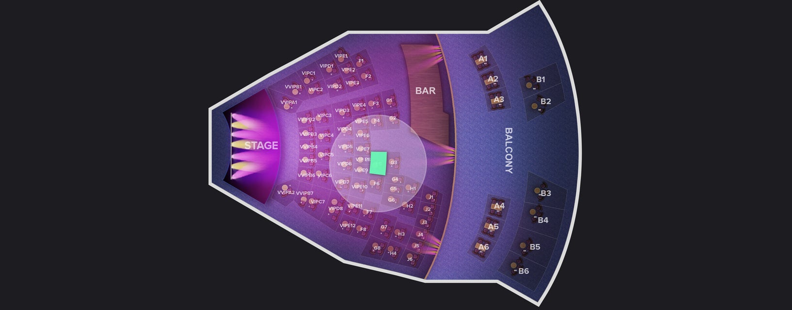 Seat view from Tables