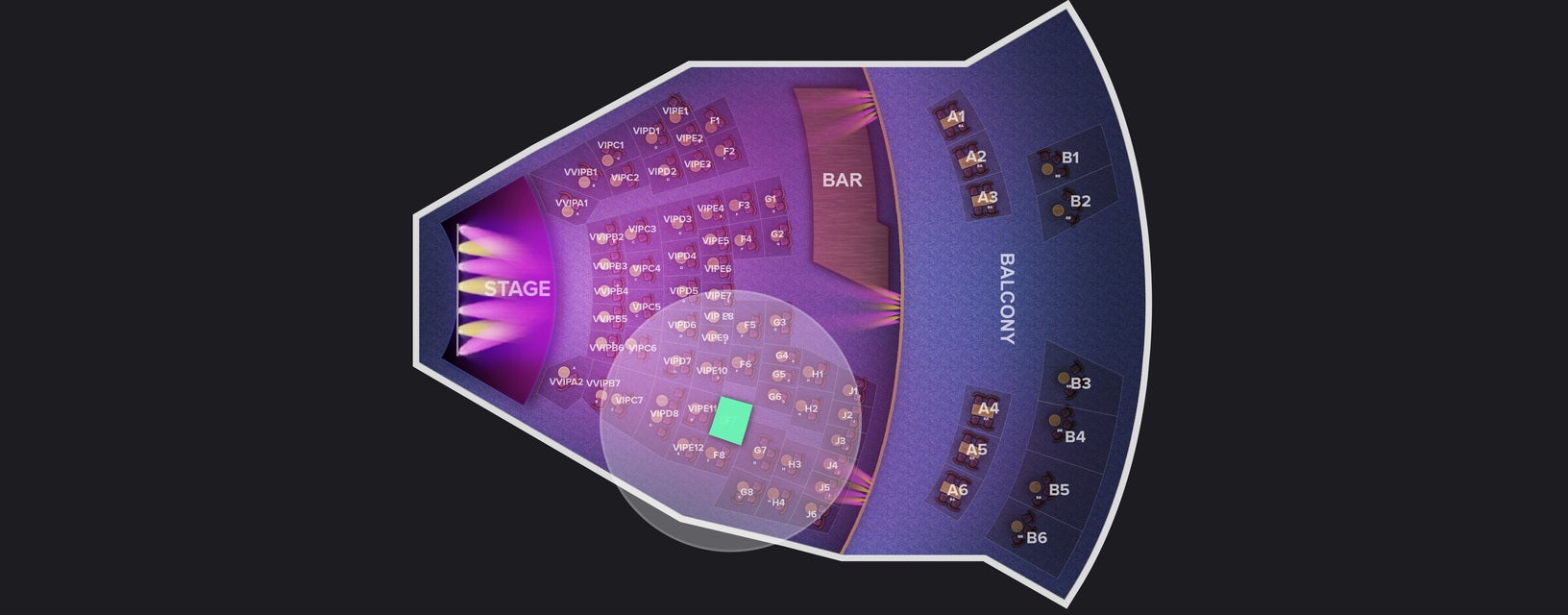 Seat view from Tables