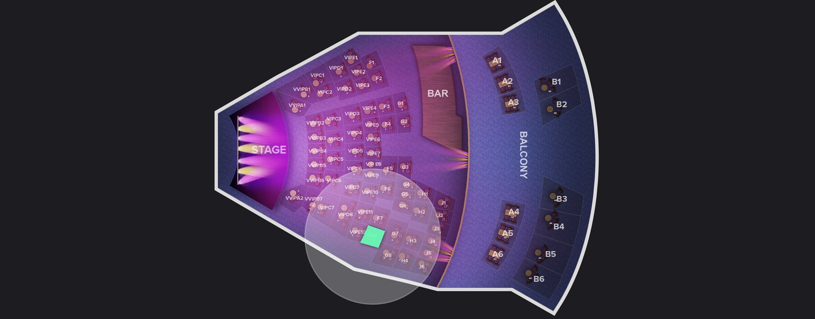 Seat view from Tables