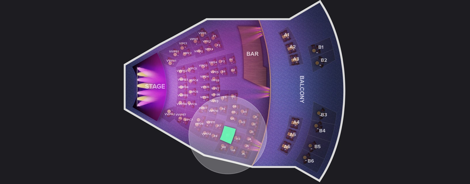 Seat view from Tables