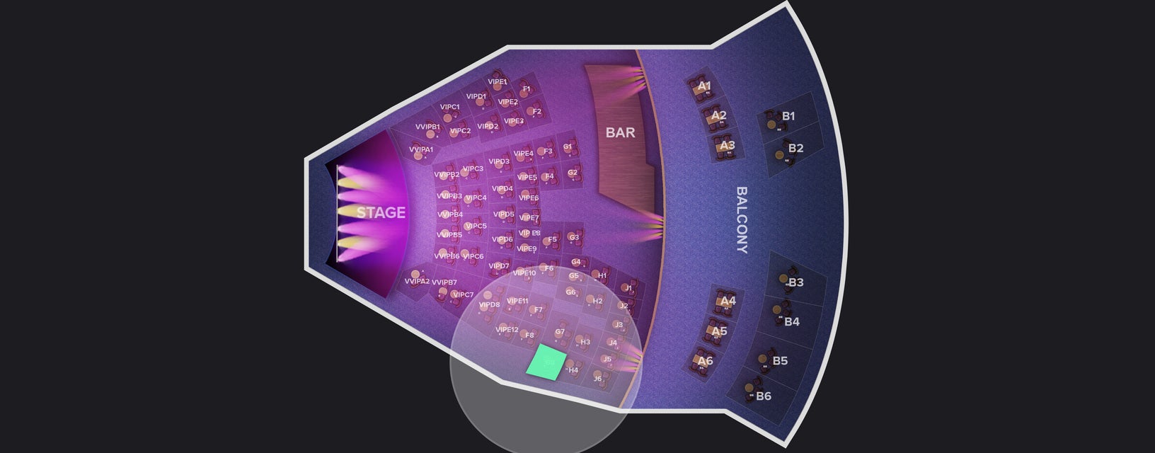 Seat view from Tables