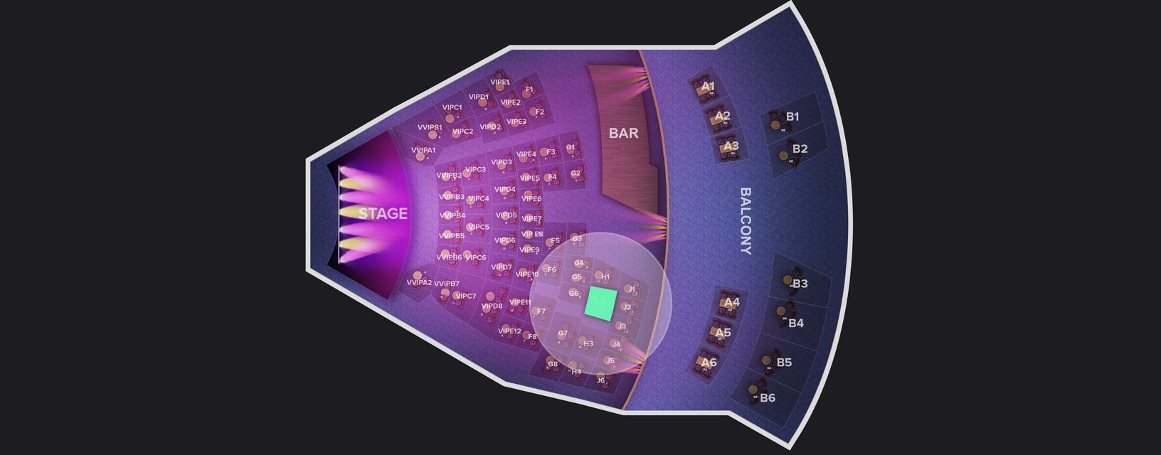Seat view from Tables