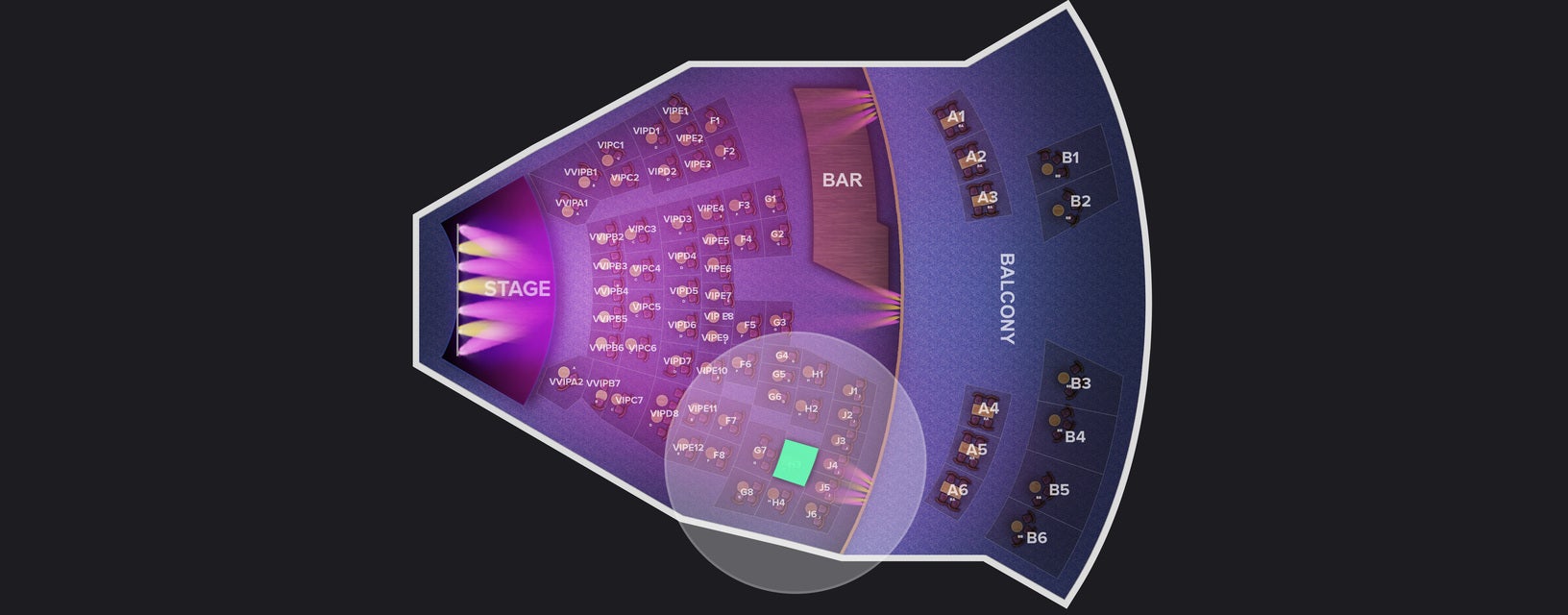 Seat view from Tables