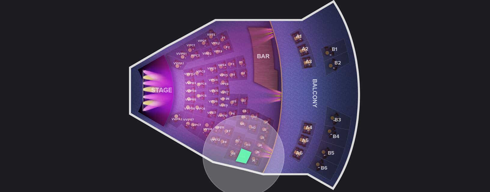 Seat view from Tables