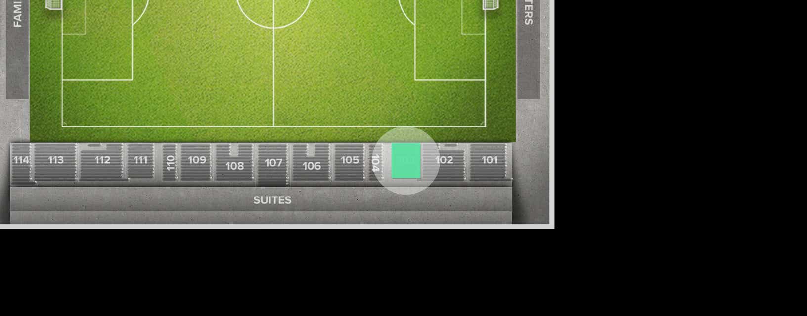 Seat view from Midfield
