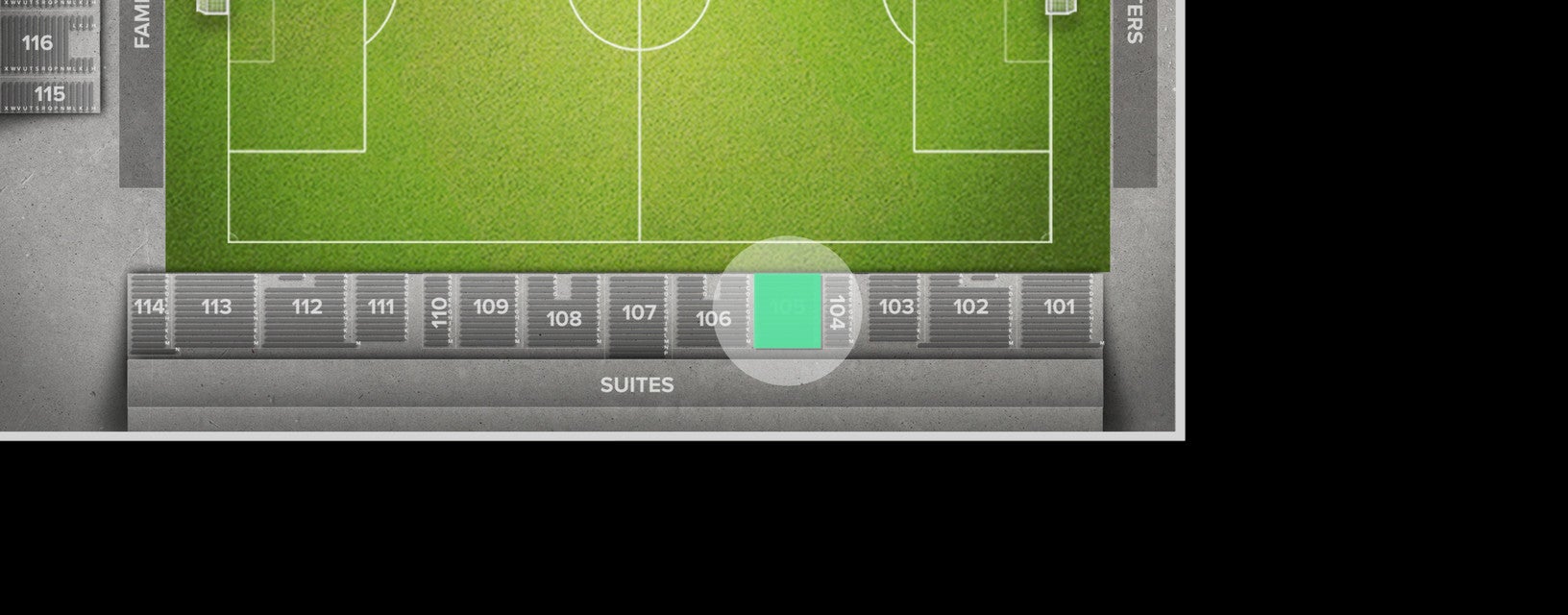 Seat view from Midfield