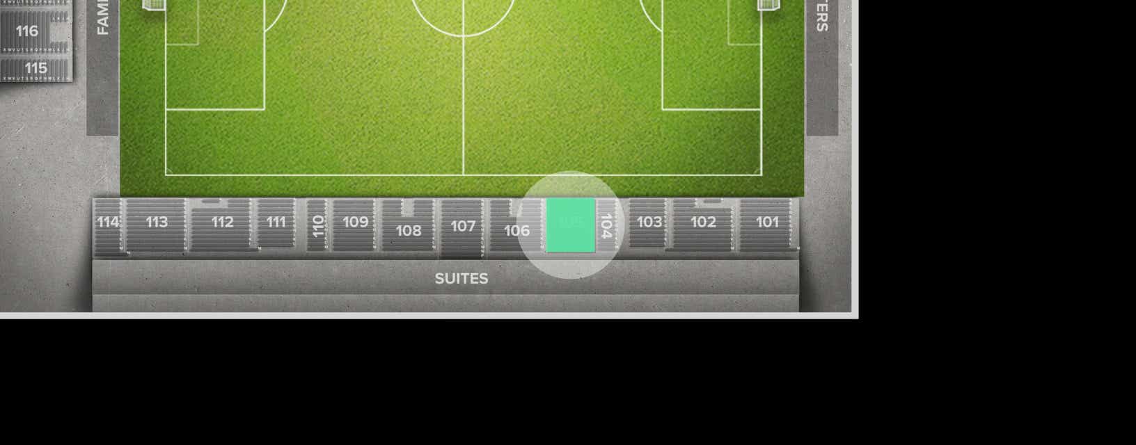 Seat view from Midfield