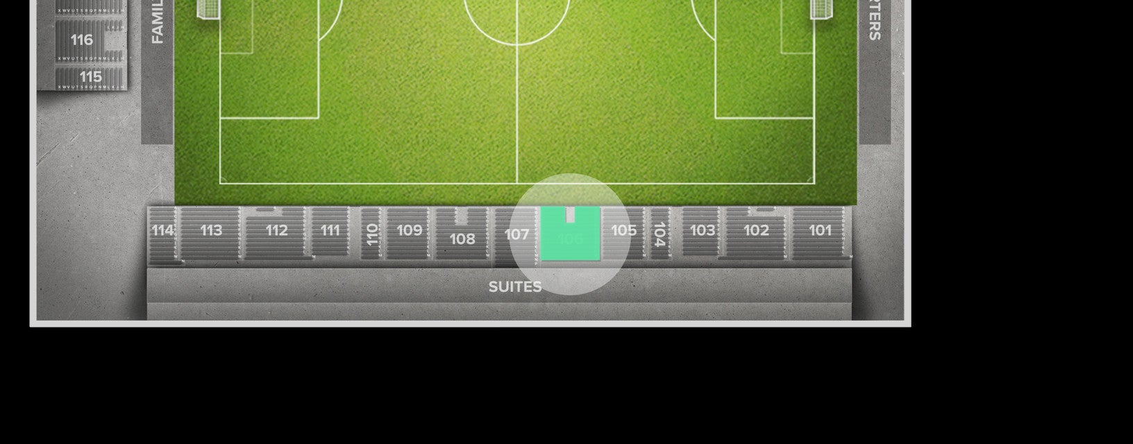 Seat view from Midfield