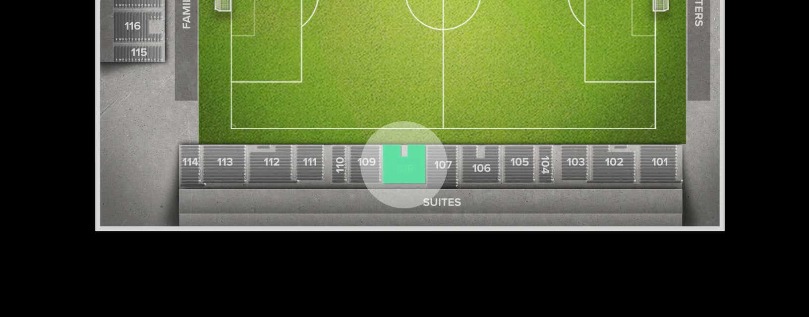Seat view from Midfield