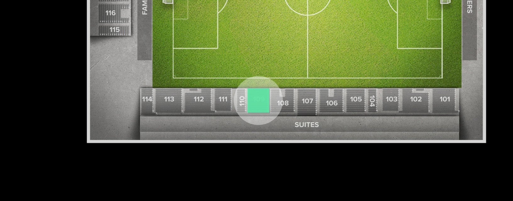 Seat view from Midfield
