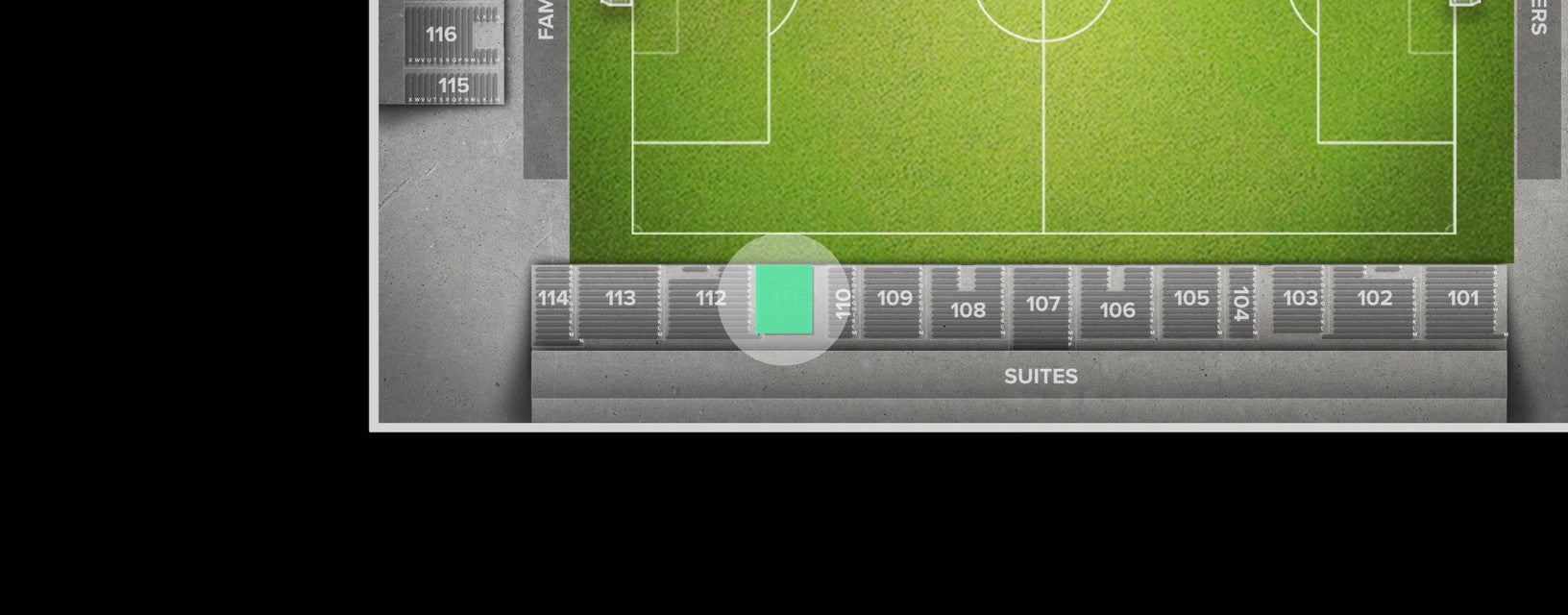 Seat view from Midfield
