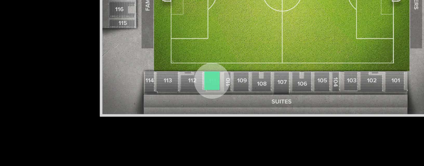 Seat view from Midfield