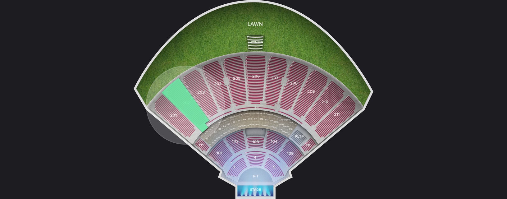 Seat view from Upper