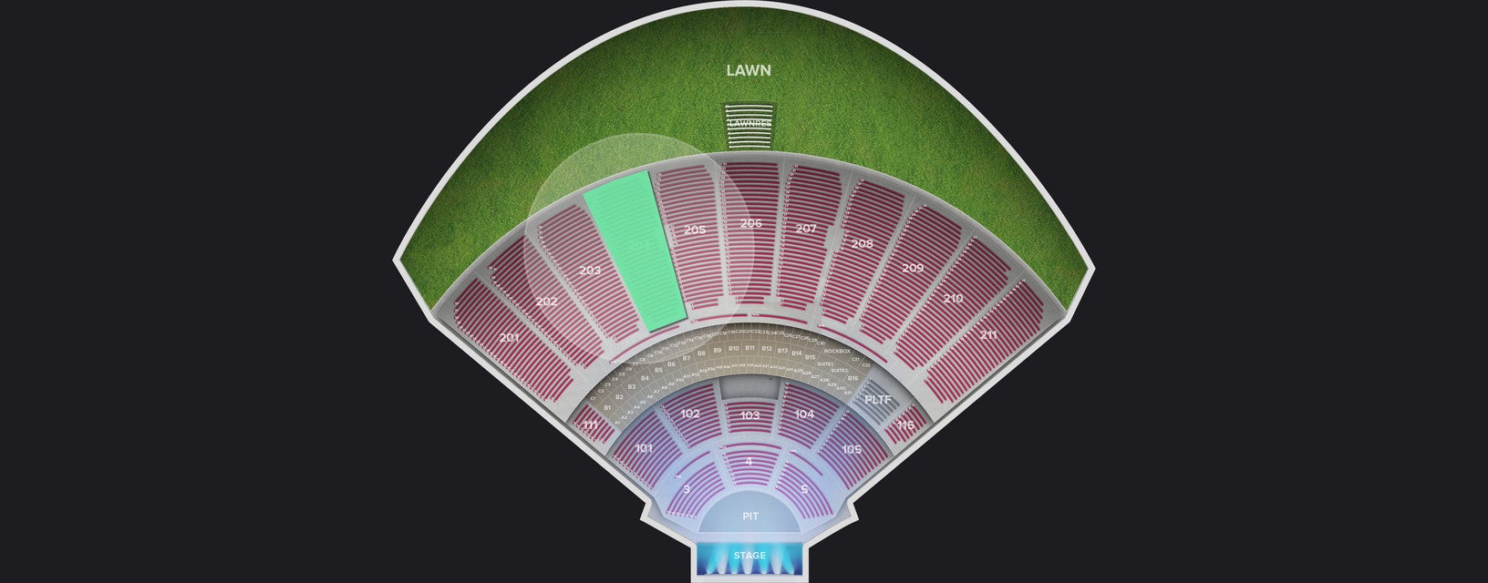 Seat view from Upper
