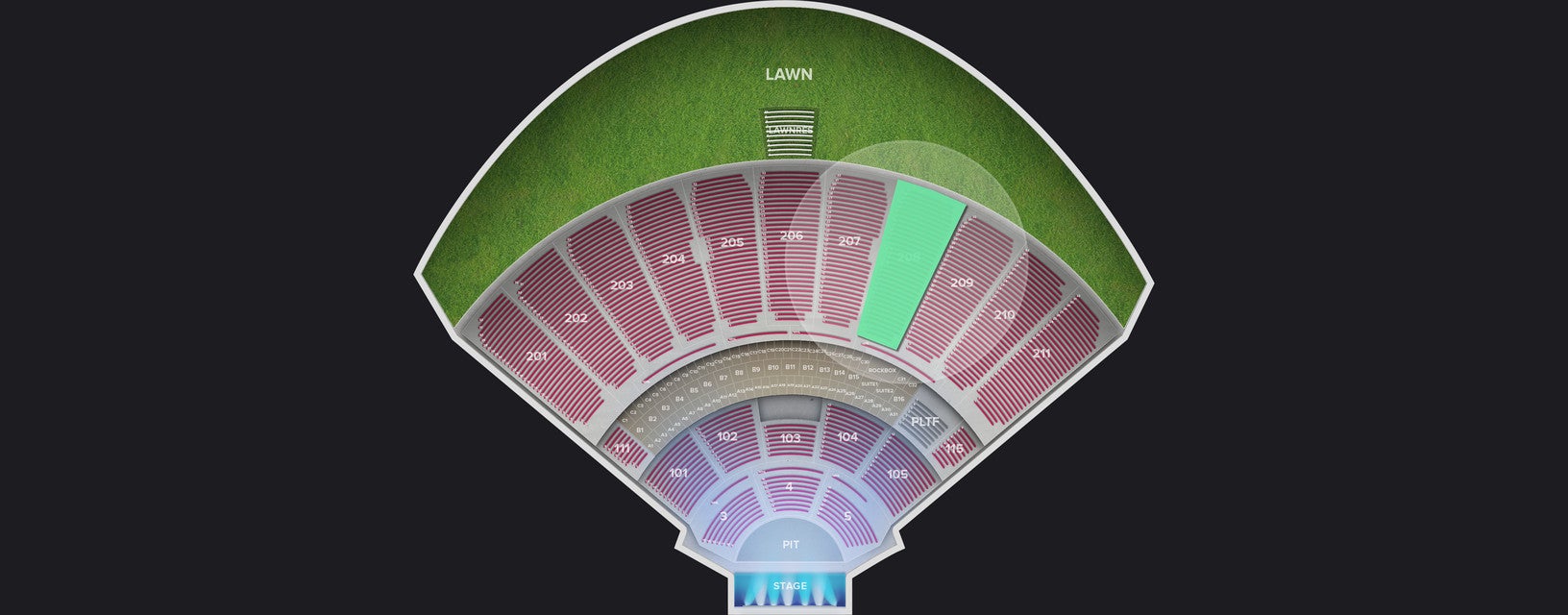 Seat view from Upper