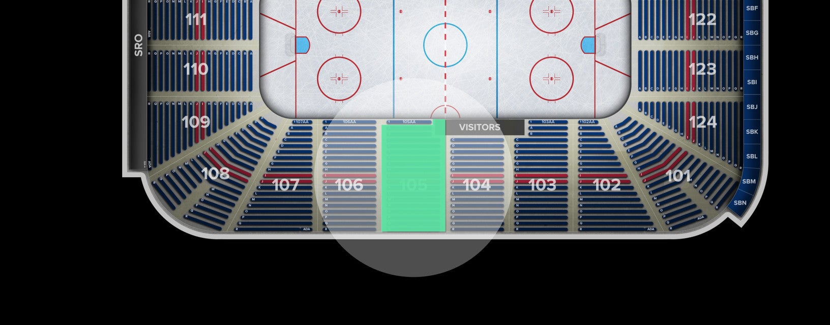 Seat view from Section
