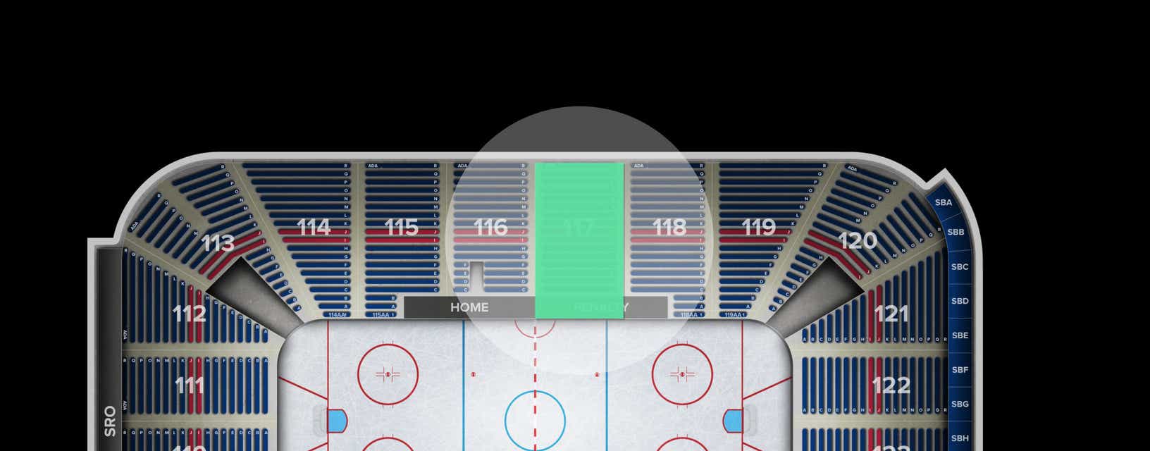 Seat view from Section
