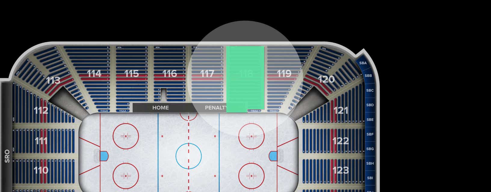 Seat view from Section
