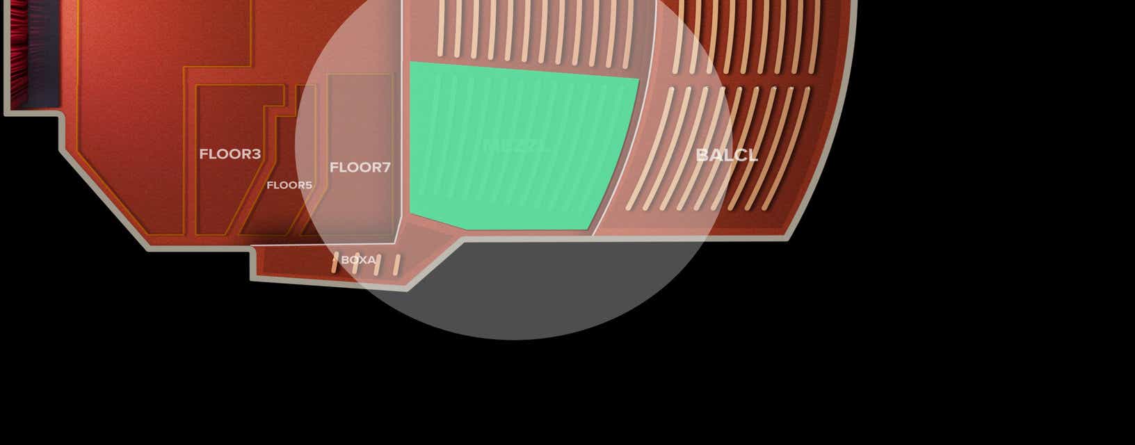 Seat view from Mezzanine Left