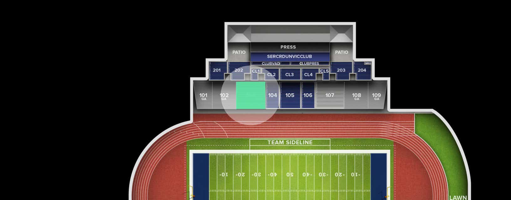 Seat view from Reserved