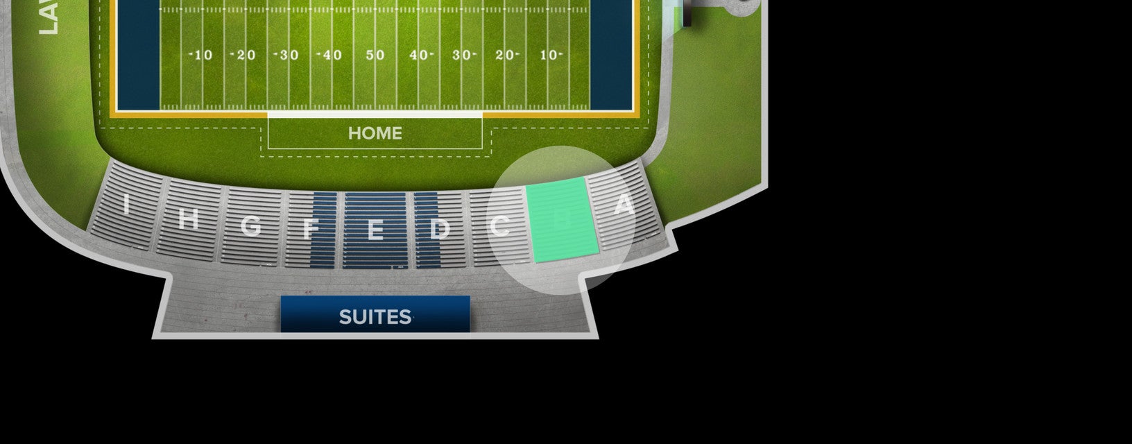 Seat view from Sideline