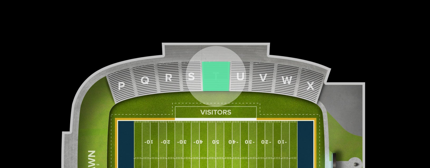 Seat view from Sideline