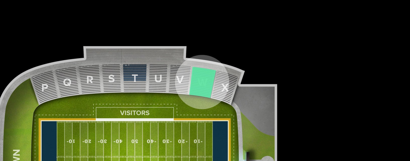 Seat view from Sideline
