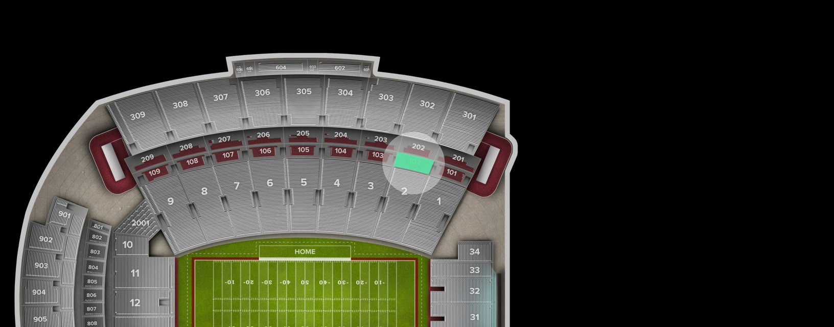 Seat view from Club