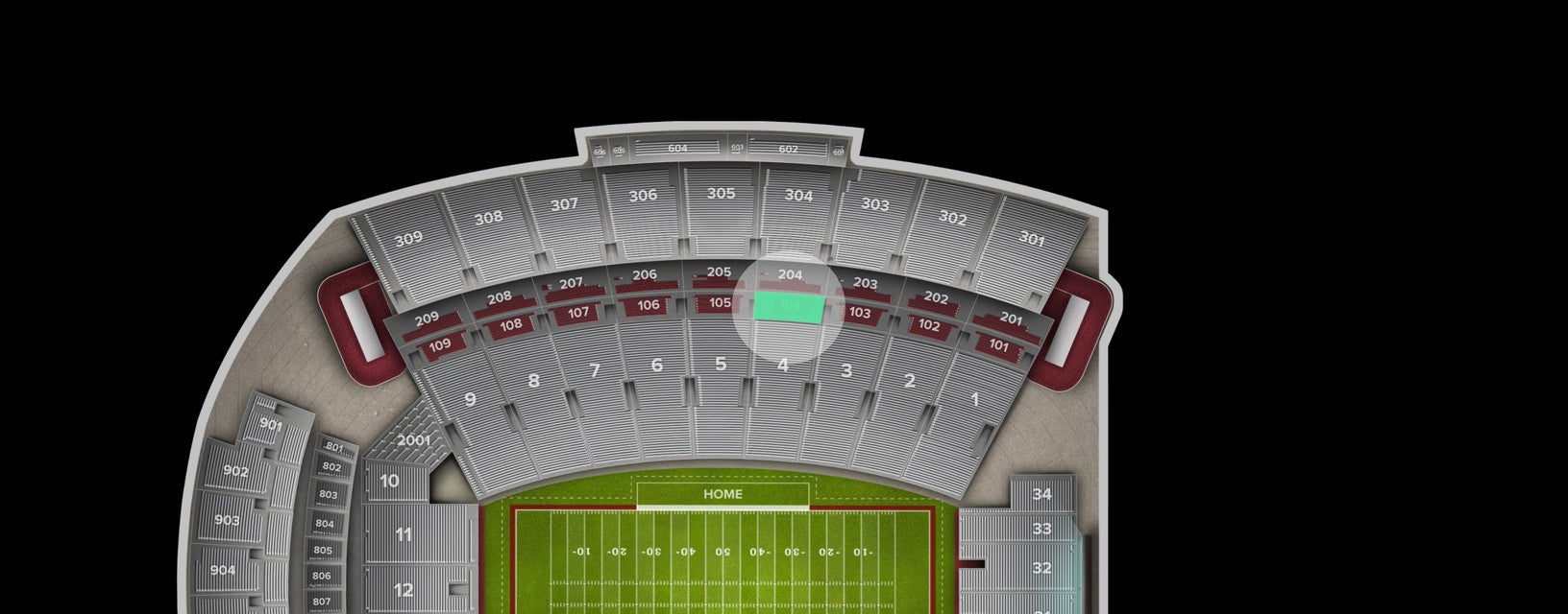 Seat view from Club