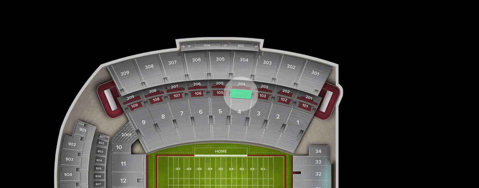 Seat view from Club