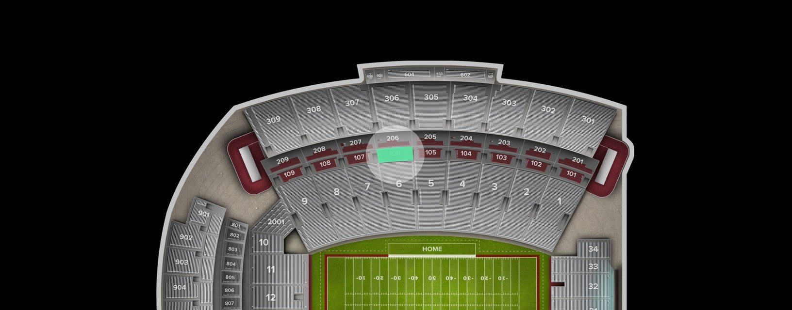 Seat view from Club