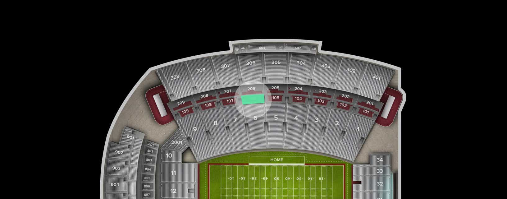 Seat view from Club