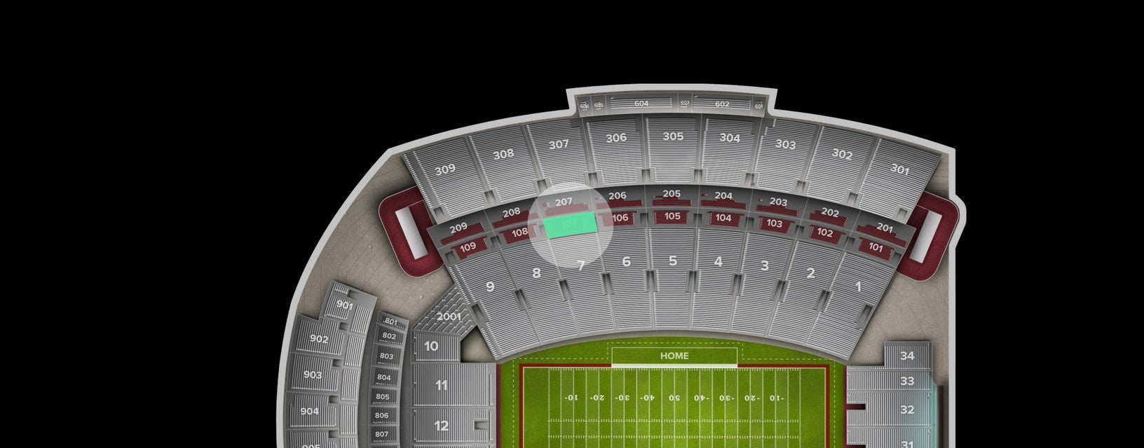 Seat view from Club