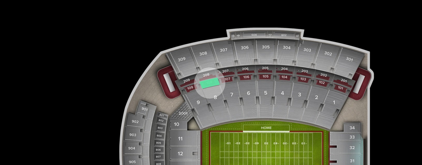 Seat view from Club
