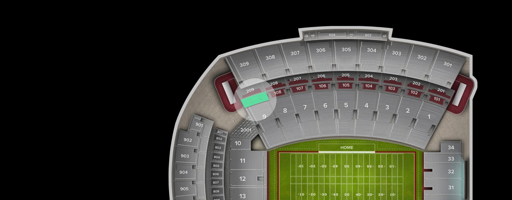 Seat view from Club