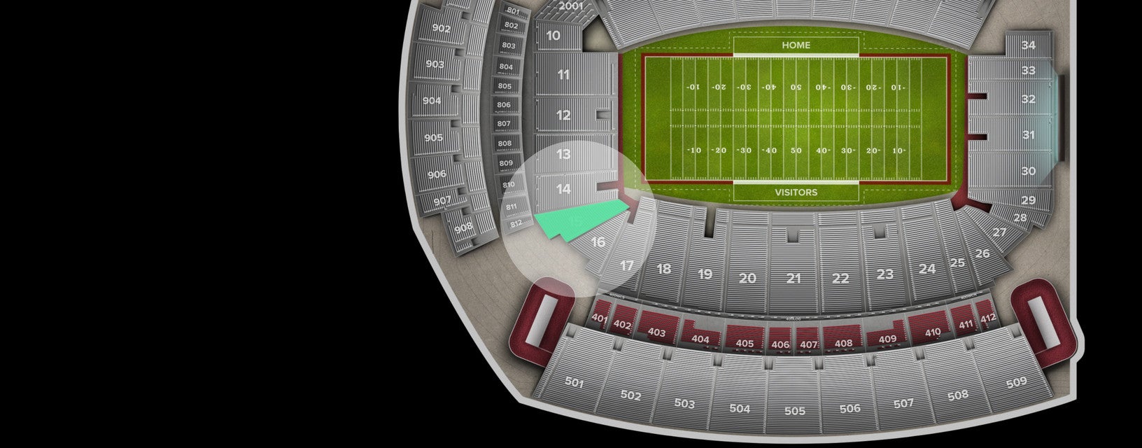 Seat view from Lower Corner