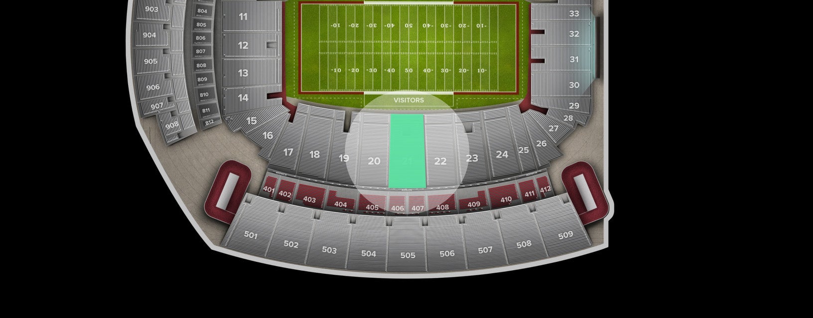 Seat view from Lower Sideline
