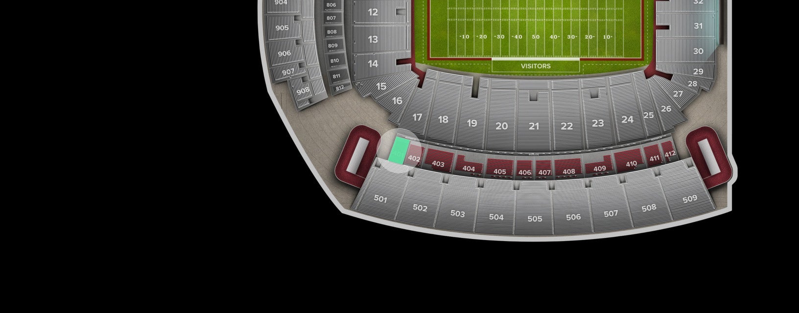 Seat view from Club