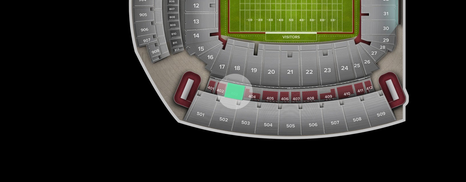 Seat view from Club