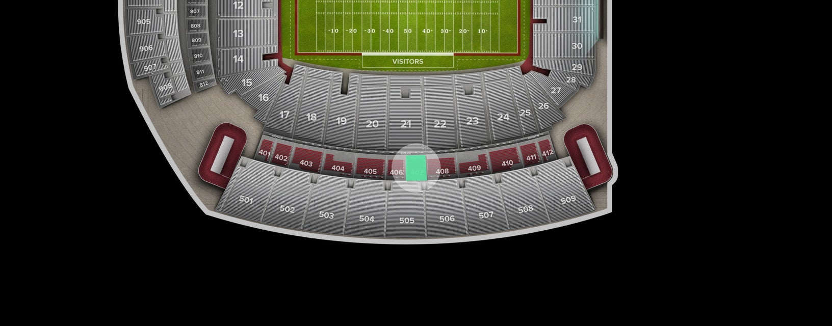 Seat view from Club