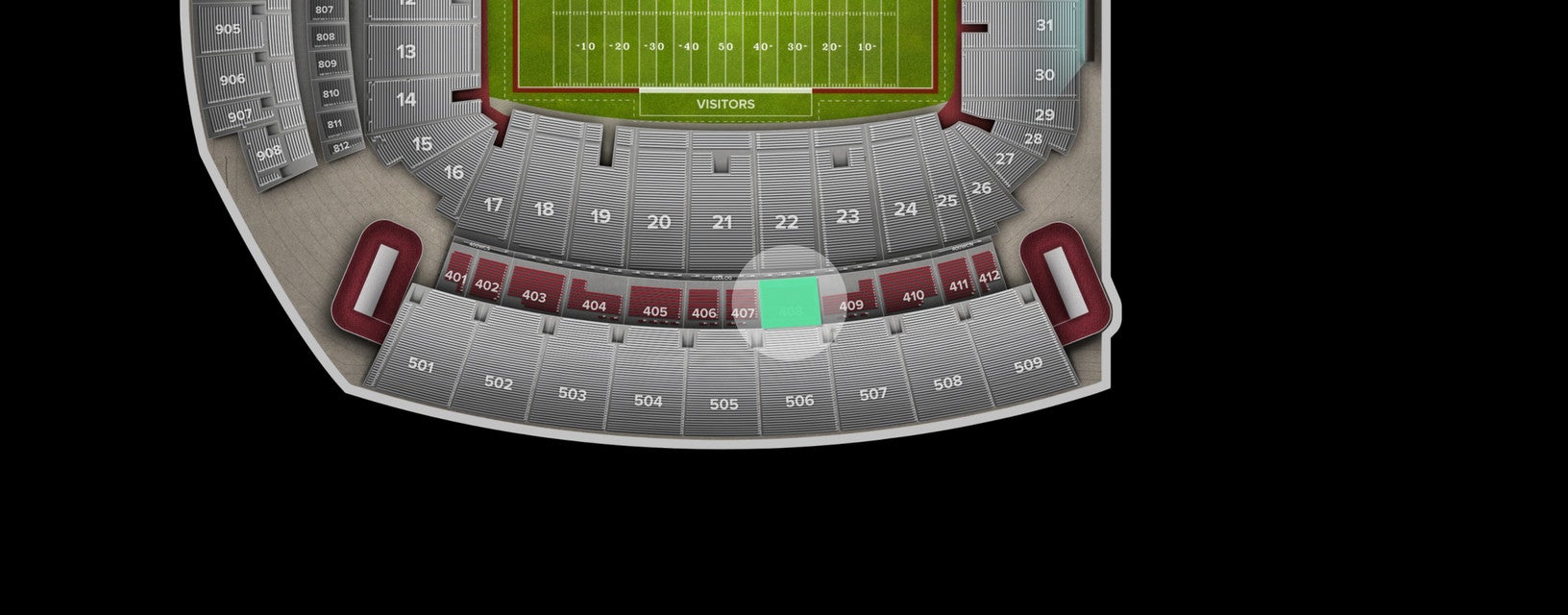 Seat view from Club