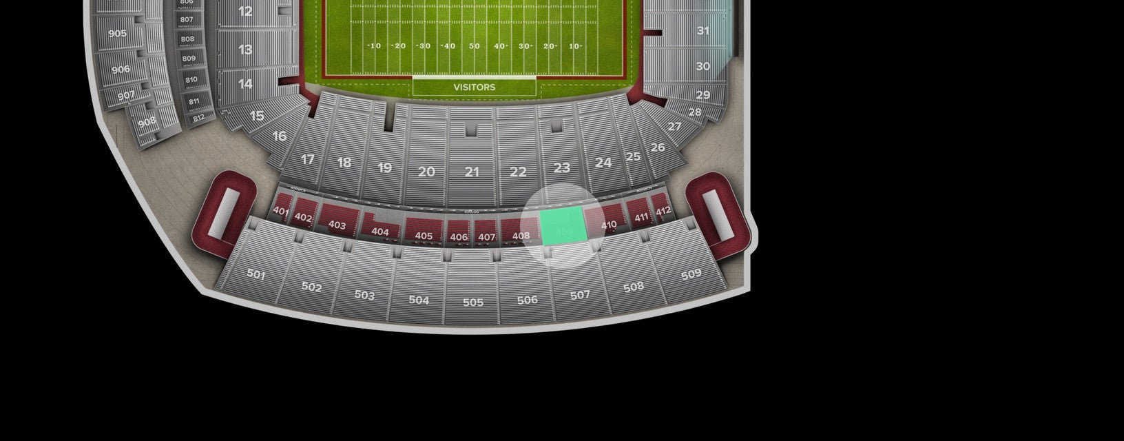 Seat view from Club