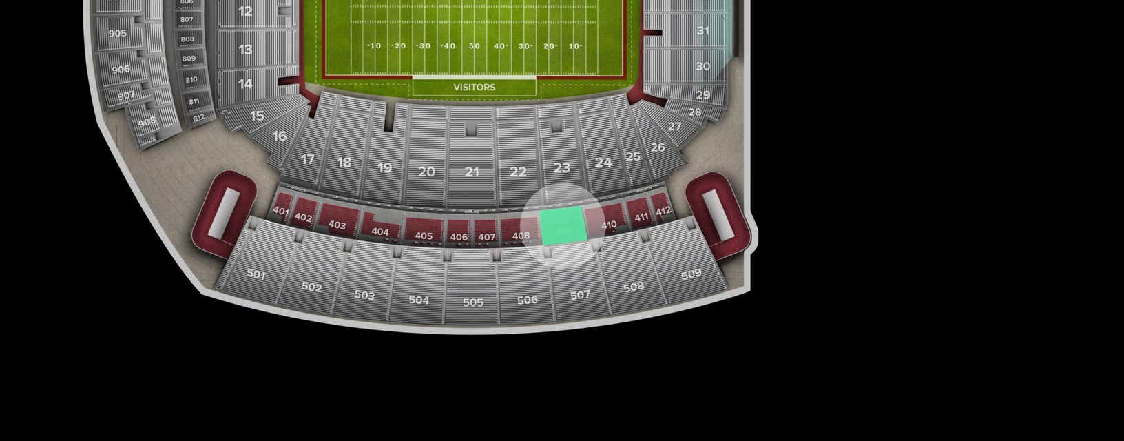 Seat view from Club