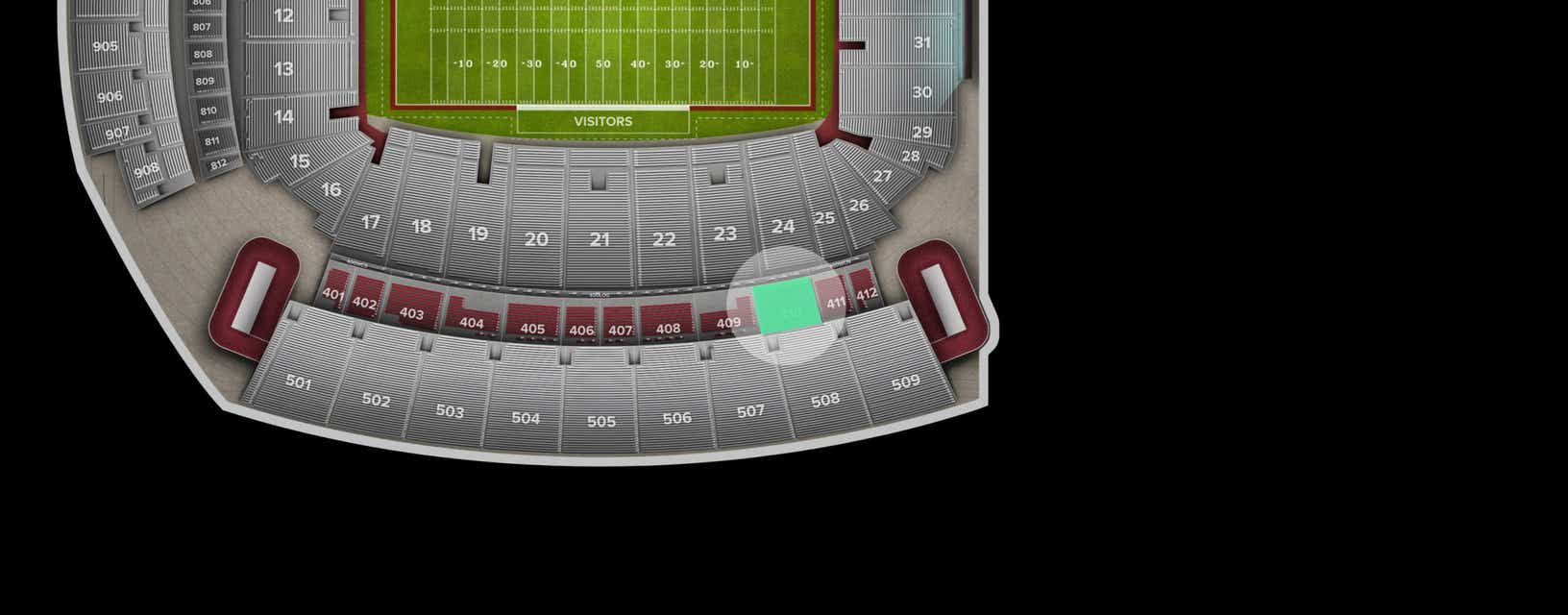 Seat view from Club