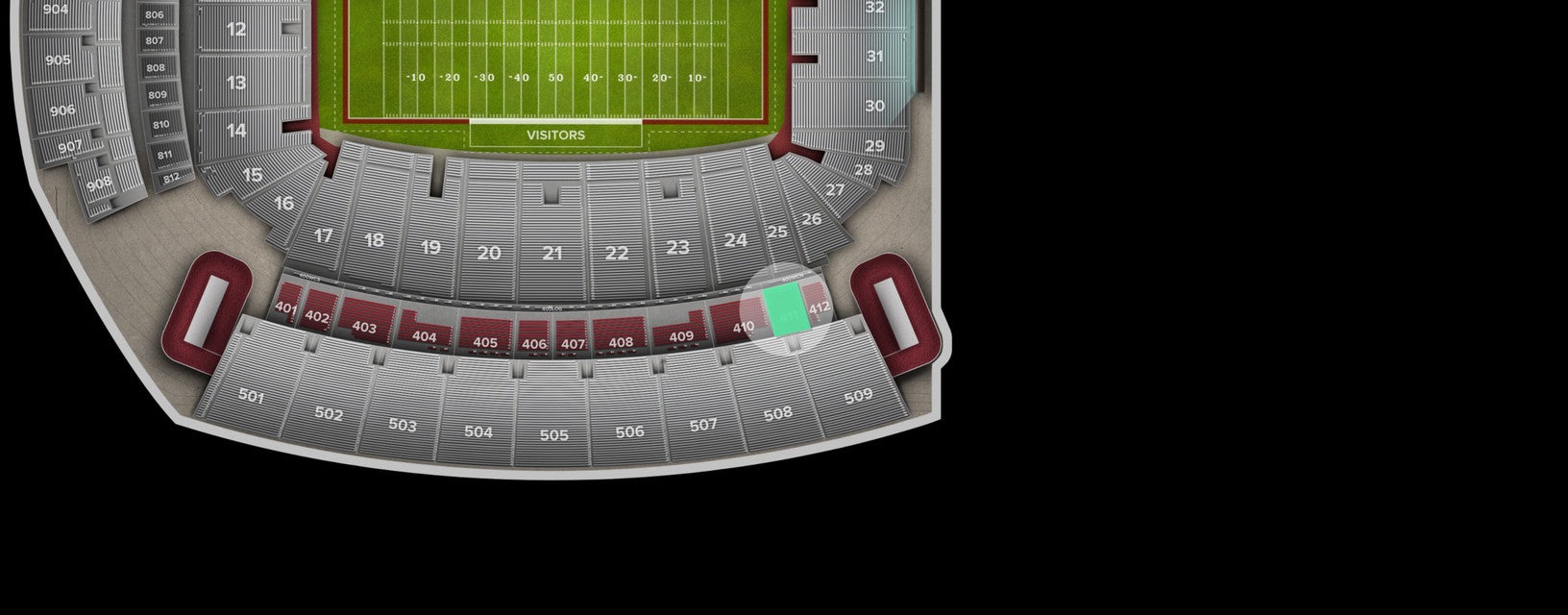 Seat view from Club