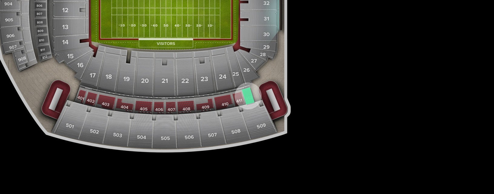 Seat view from Club