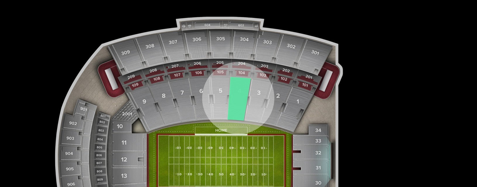 Seat view from Lower Sideline